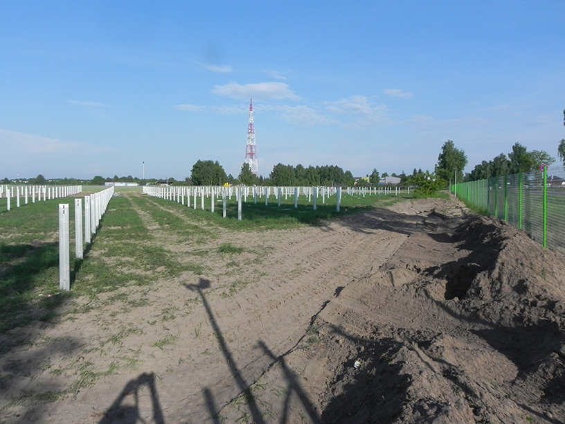 Solar foundation posts installed for photovoltaic project in Pawlowice, Poland