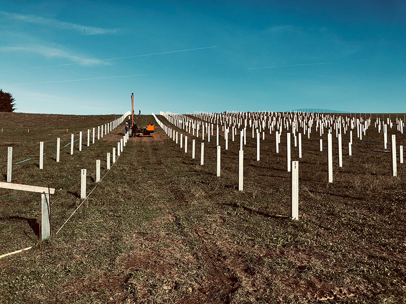 Solarpark Aiching Deutschland – Rammarbeiten für Photovoltaik-Montagesysteme