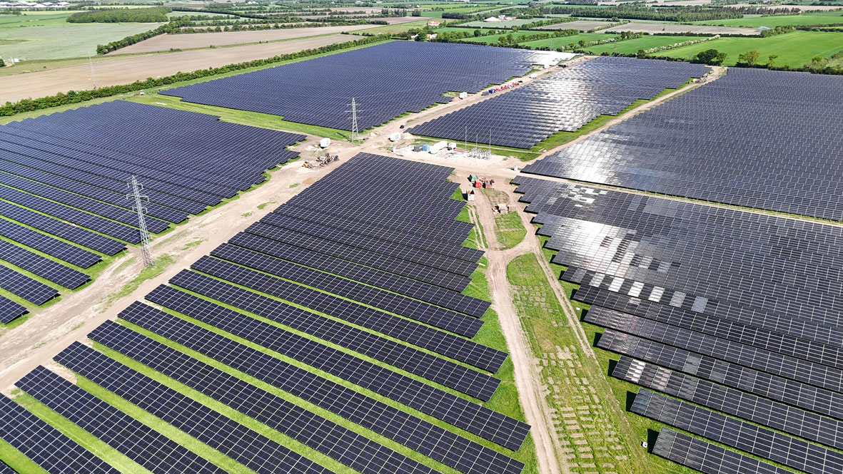 Ground-mounted solar PV arrays installed in Bredebro, Denmark with Oberhauser mounting system