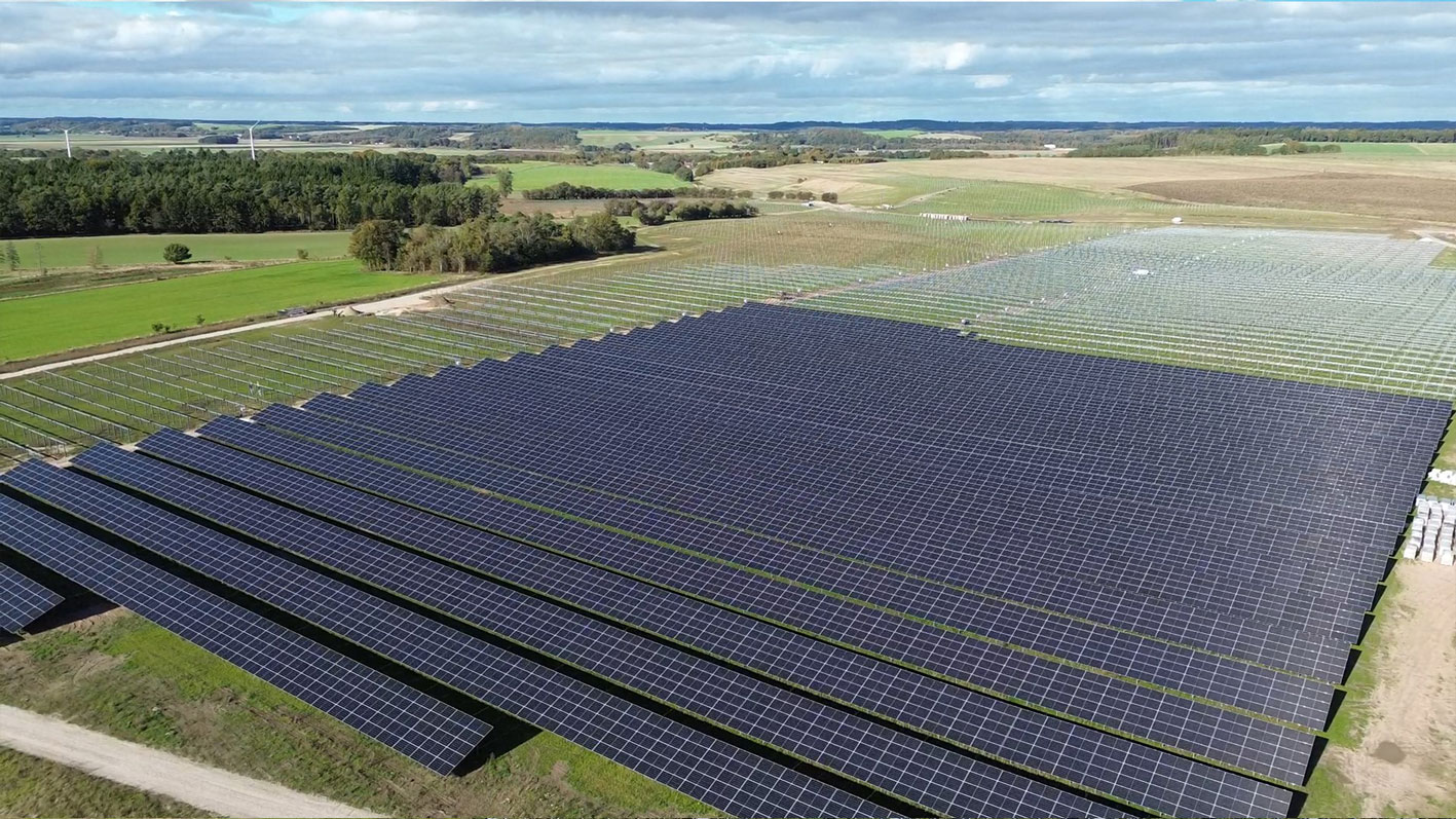 Utility-scale photovoltaic power plant in Søby, Denmark using Oberhauser ground-mounted structures